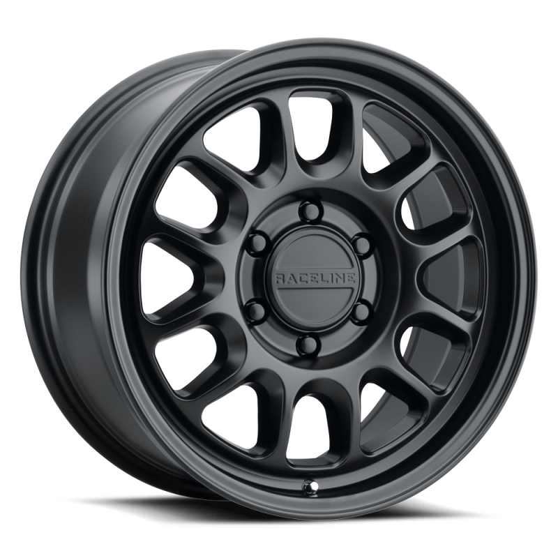 Raceline 958B Rogue 16x8in / 5x127 BP / 0mm Offset / 78.1mm Bore - Satin Black Wheel