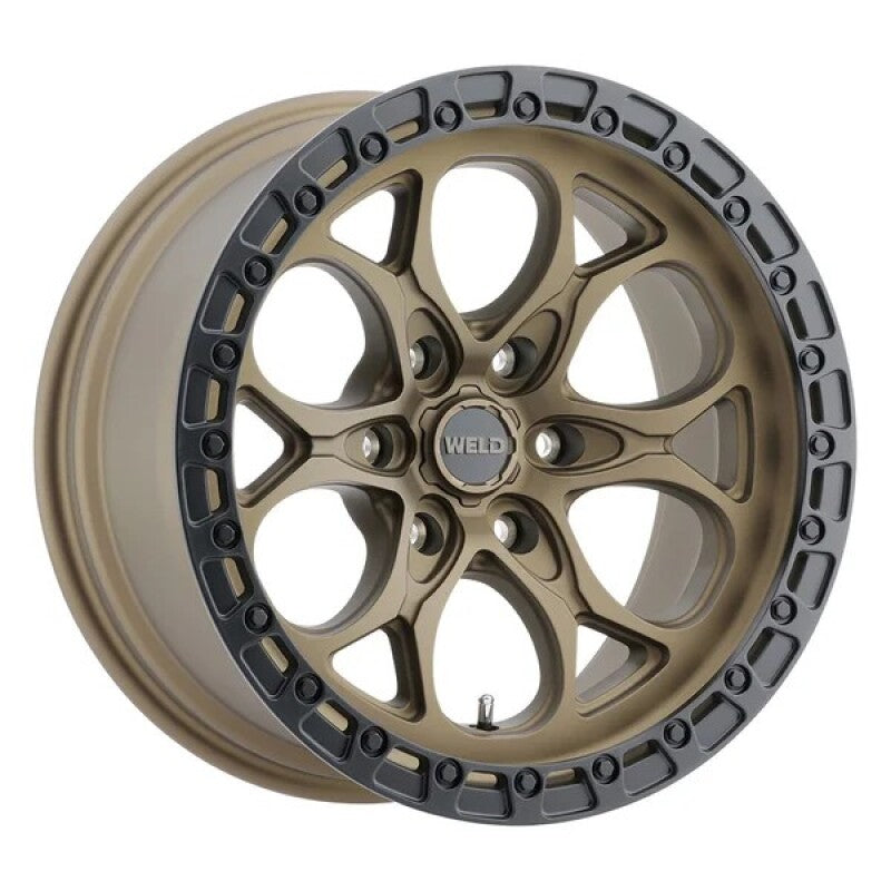 Weld W106 Ledge 6 17x9 / 6x135 BP / ET-12 / 4.50in BS / 87.1 Bore - Satin Bronze / Satin Black Ring
