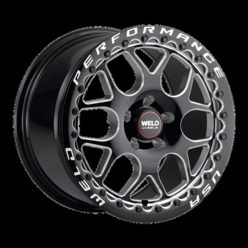 Weld Solana Beadlock 15x10 / 5x114.3 BP / ET25 / 6.48in BS / 78.1 Dia - Gloss Black MIL Wheel