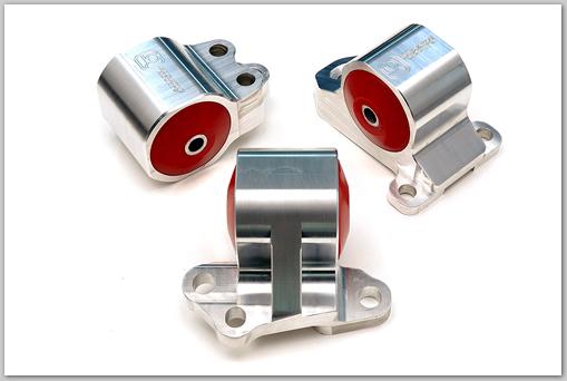 Innovative 92-95 Civic B/D Series Silver Aluminum Mounts 85A Bushings (3 Bolt)