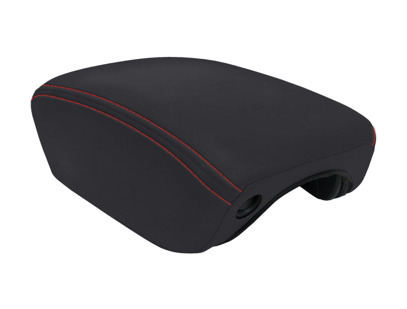 PRP 2018+ Jeep Wrangler JL / Jeep Gladiator JT Center Console Cover - Black with Red Stitching