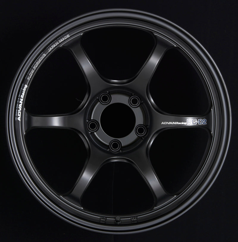 Advan RG-D2 17x7.5 +48 5x114.3 Semi Gloss Black Wheel