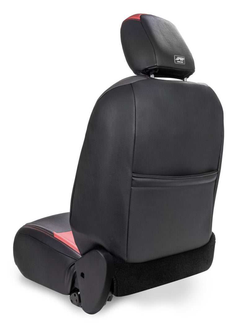 PRP 2018+ Jeep Wrangler JL/2 door/ Non-Rubicon Front Seat Covers (Pair) - Black/Tan