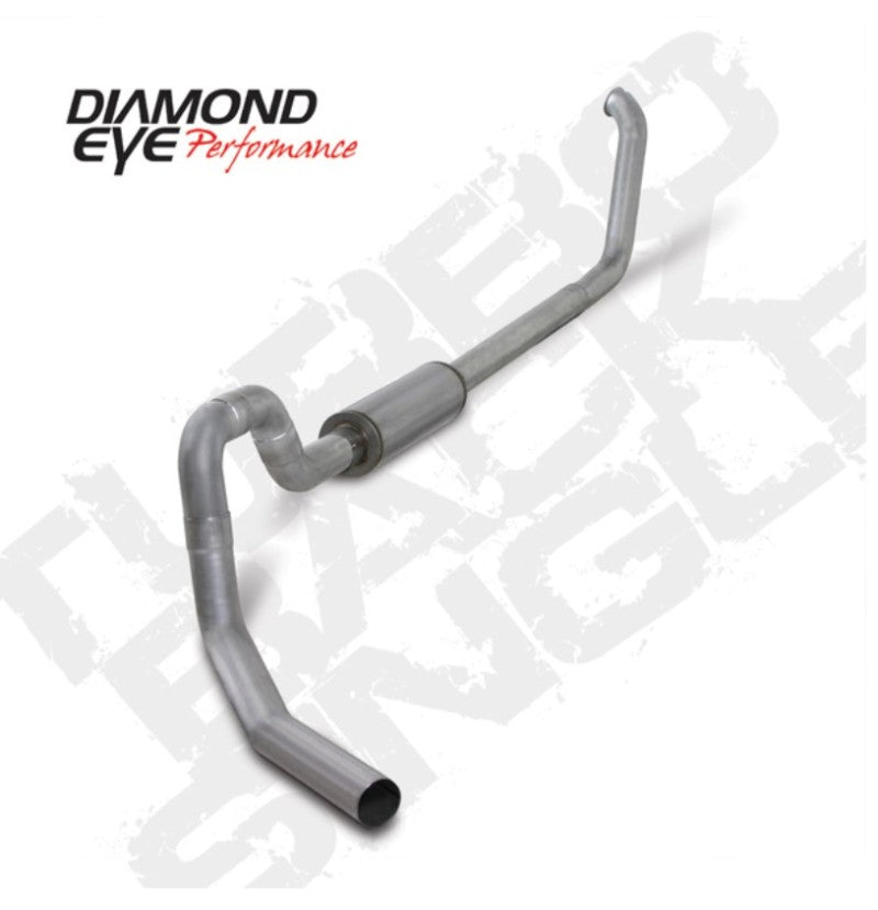 Diamond Eye KIT 4in Turbo Back Single AL: 00-03 FORD 7.3L F550 ROLLOVER