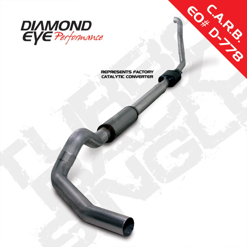 Diamond Eye KIT 5in Turbo Back SGL SS: 94-97 FORD 7.3L F250/F350 PWRSTROKE NFS W/ CARB EQUIV STDS