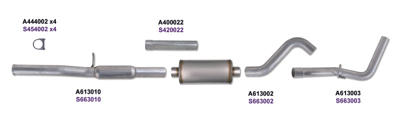 Diamond Eye KIT 3in Catback DUAL GAS SS CHEVY/GM 4.8L 5.3L 1500