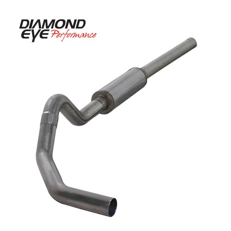 Diamond Eye KIT 4in Catback MFLR RPLCMENT PIPE Single SS: 2004.5-2007.5 DODGE CUMMINS 600