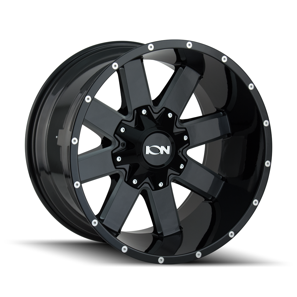 ION - TYPE 141 GLOSS BLACK/MILLED SPOKES 20X10 6-135/6-139.7 -19MM 106MM