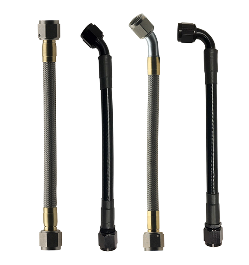 Fragola -8AN Hose Assembly Straight x 45 Degree Alum Nut 84in
