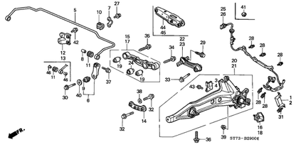 Acura - Rear Lower Control Arm Bolt (10x89)