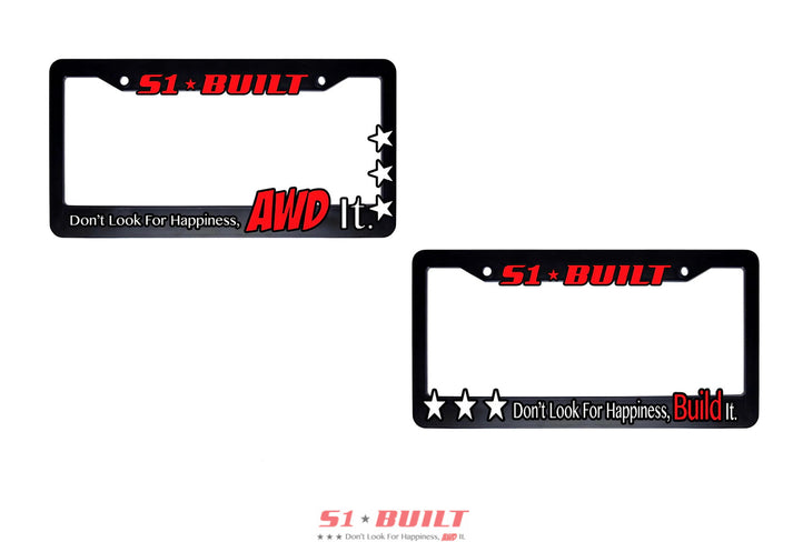 S1 Built - License Plate Frames - Plastic