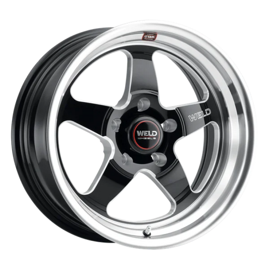 Weld S155 18x11 Ventura 5x120.65 43 Offset BS 7.69 Gloss BLK MIL DIA 72.56
