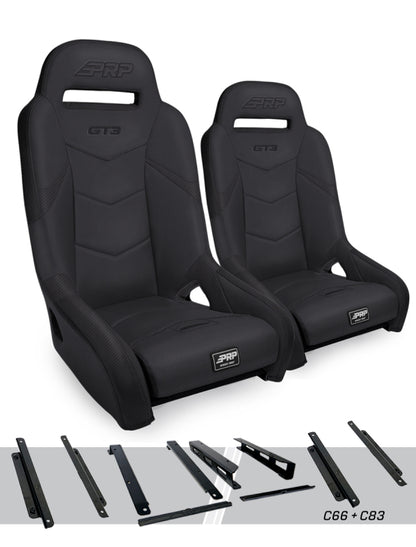 PRP Honda Talon GT3 Suspension Seats Kit (Pair) - Black