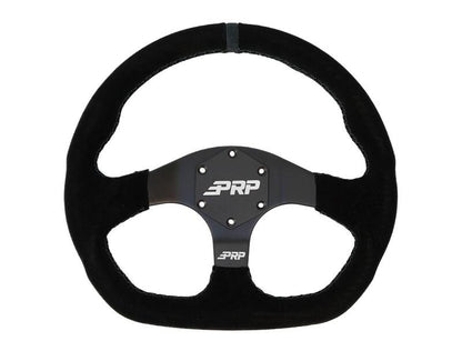 PRP Comp-R D-Shape Suede Steering Wheel - Blue