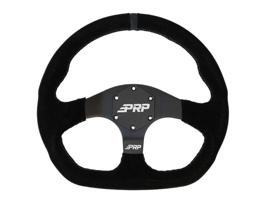 PRP Comp-R D-Shape Suede Steering Wheel - Blue