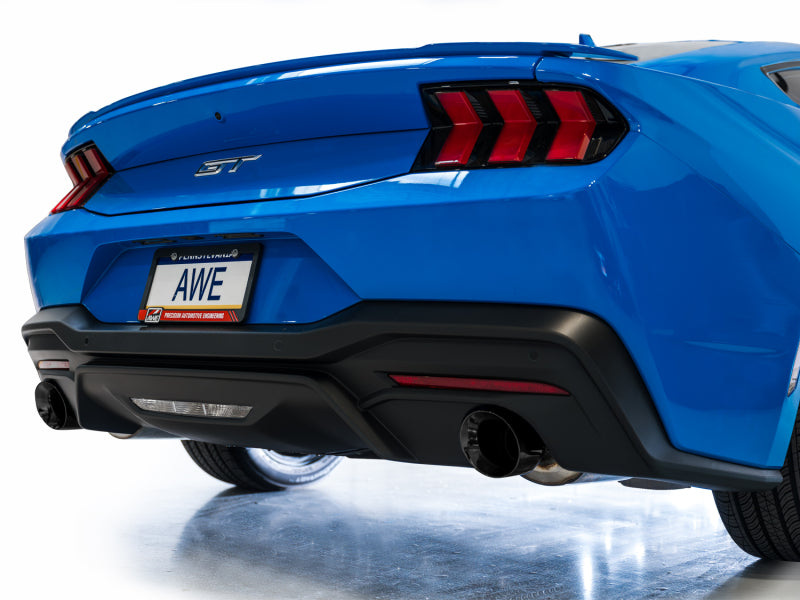 AWE 2024 Ford Mustang GT Fastback S650 RWD Track Edition Catback Exhaust w/ Dual Diamond Black Tips