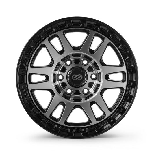 Enkei Trail-Tracker 18x9 / 6x139.7 BP / ET20 / 106.1mm Bore - Matte Black Machined Wheel