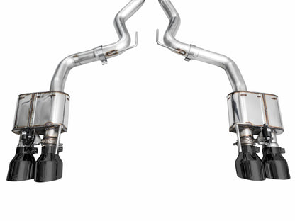 AWE 2024 Ford Mustang GT Fastback S650 RWD SwitchPath Catback Exhaust w/ Quad Diamond Black Tips