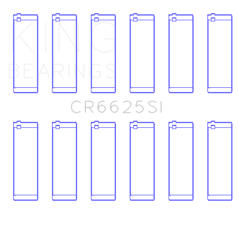 King Engine Bearings Chevrolet 262 (Size +1.0mm) Connecting Rod Bearing Set
