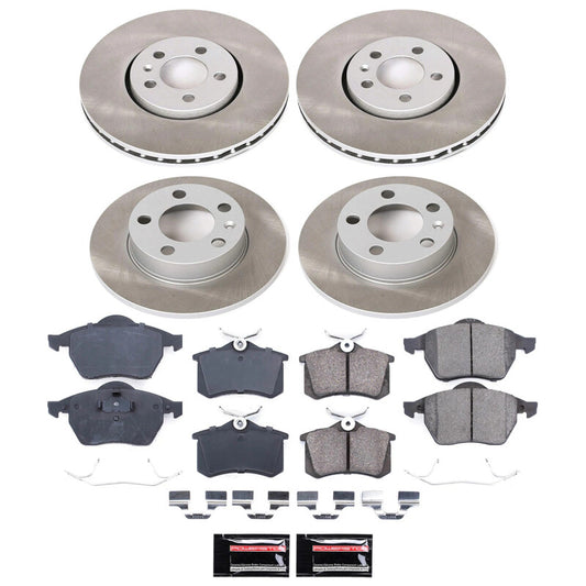 Power Stop 1999 Volkswagen Golf Front and Rear Semi-Coated Rotor Kit