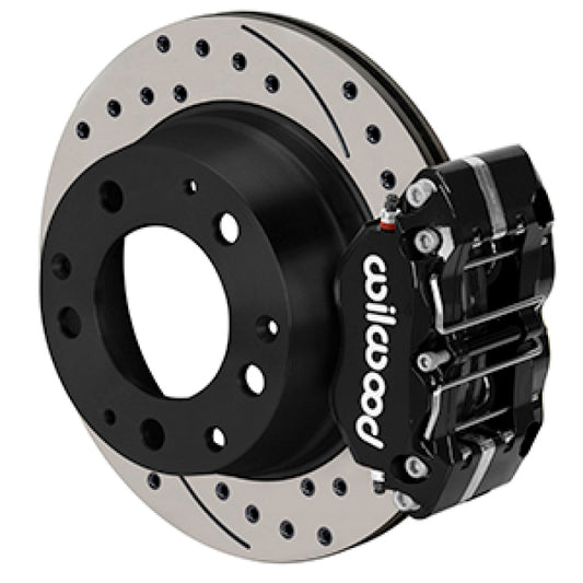 Wilwood 69-83 Porsche 911 Narrow Dynapro-P Radial Rear Brake Kit Black Caliper SRP Drill/Slot Rotor