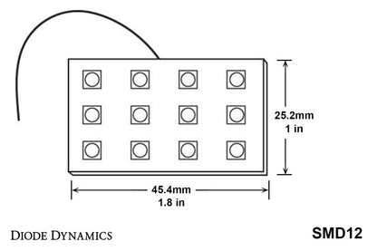 Diode Dynamics LED Board SMD12 - Red (Pair)