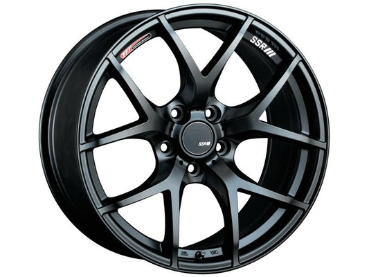 SSR GTV03 18x8.5 5x114.3 40mm Offset Flat Black Wheel 05-07 STI / 11+ tC