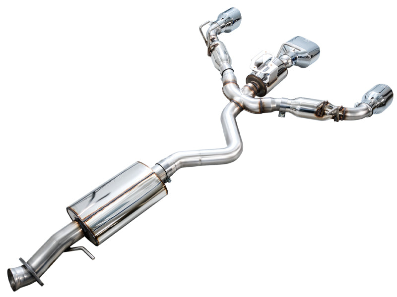 AWE 23-24 Toyota GR Corolla Touring Edition Catback Exhaust - Chrome Silver Tips