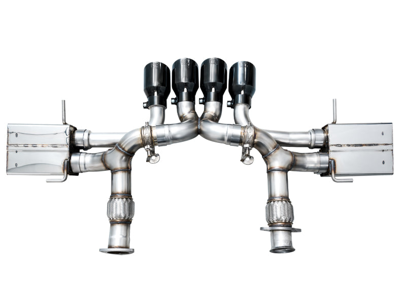 AWE 2023 C8 Corvette Z06 SwitchPath Cat-Back Exhaust - Diamond Black Tips