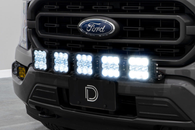 Diode Dynamics 21-22 Ford F-150 SS5 Grille CrossLink Lightbar Kit- Pro White Combo