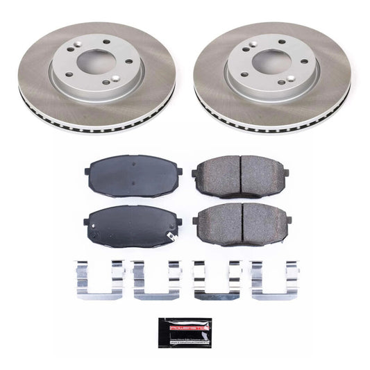 Power Stop 14-16 Kia Soul Front Semi-Coated Rotor Kit