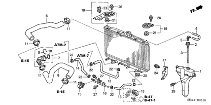 Acura - Reserve Tank Hose for 04-08 TSX