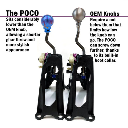 Acuity - POCO-Ti Low Profile Shift Knob in Splatter Titanium Finish (M10x1.5)