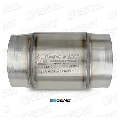 GESI G-Sport 400 CPSI GEN 2 EPA Compliant 4in Inlet/Out Catalytic Converter-4.5in x 4in 500-850HP