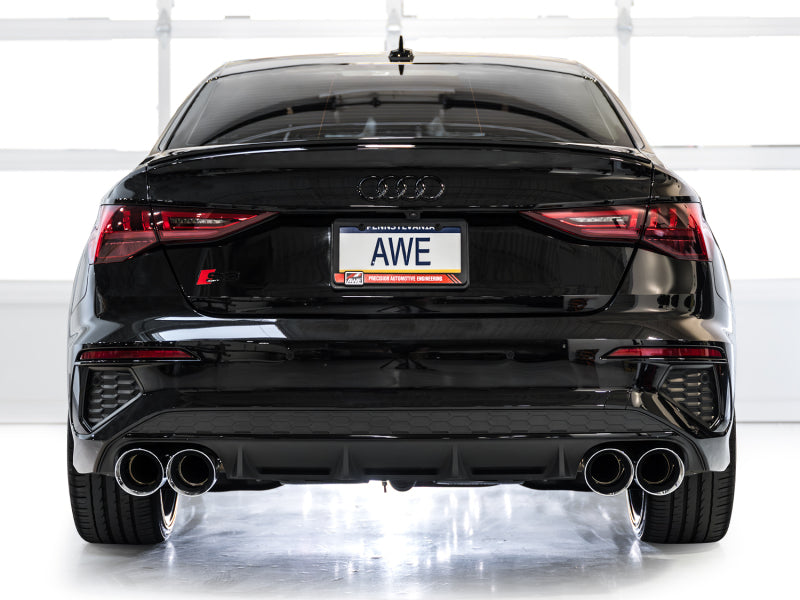 AWE Tuning 22-24 Audi 8Y S3 Touring Edition Exhaust - Chrome Silver Tips