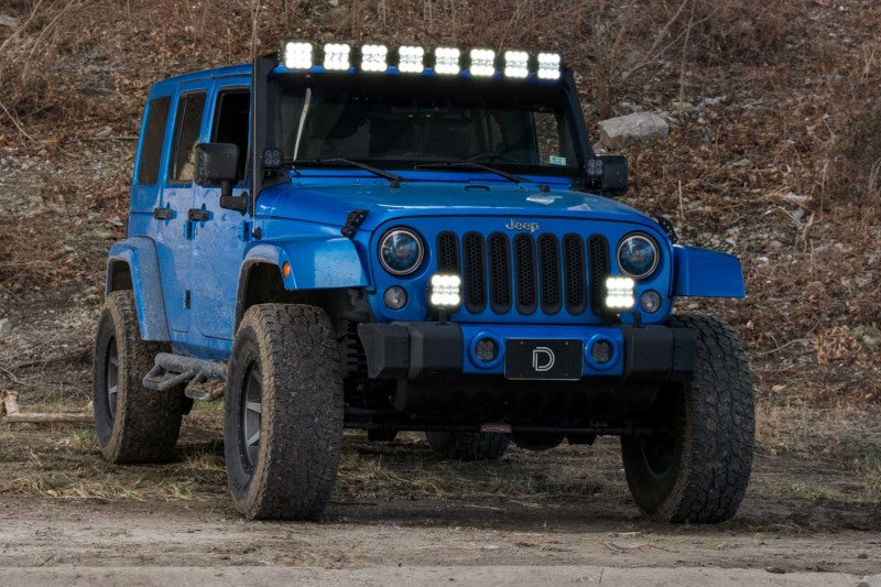 Diode Dynamics Jeep JK SS5 Sport CrossLink Windshield - Yellow Combo Lightbar Kit