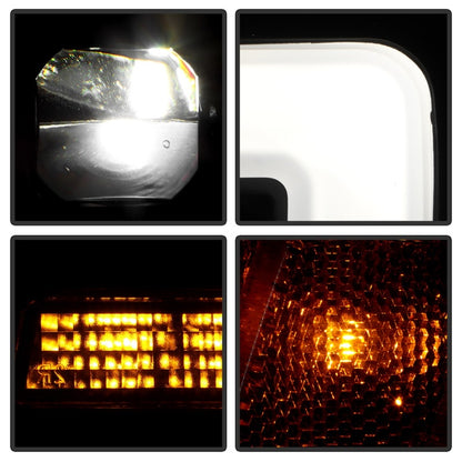 Spyder Apex 05-08 Nissan Frontier High-Power LED Module Headlights - Black (PRO-YD-NF05AP-SEQGR-BK)