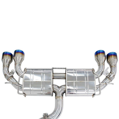 Invidia 2022+ Volkswagen Golf R MK8 76mm R400 Valved Cat Back Exhaust Rolled TI Tips