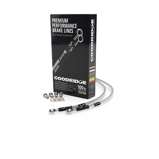 Goodridge 88-96 Kawasaki GPX600R Clear Front SS Brake Lines