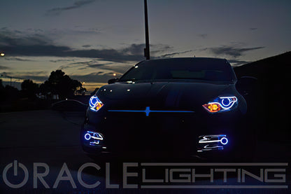 Oracle 13-16 Dodge Dart Surface Mount LED Projector Fog Light Halo Kit - Blue