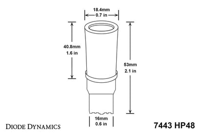 Diode Dynamics 7443 LED Bulb HP48 LED - Amber (Single)