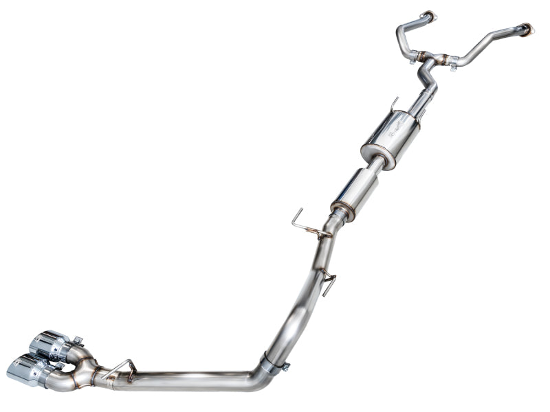 AWE 0FG Exhaust for 3rd Gen Toyota Tundra - Dual Chrome Silver Tips