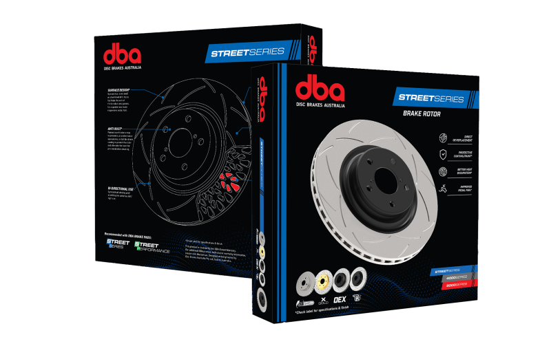 DBA 94-04 Mustang Exc. Cobra/Bullitt/Mach1 Front Drilled & Slotted Street Series Rotor