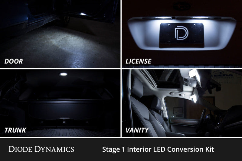 Diode Dynamics 03-09 Toyota 4Runner Interior LED Kit Cool White Stage 1