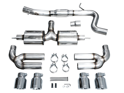 AWE Tuning 22-24 Audi 8Y S3 Touring Edition Exhaust - Chrome Silver Tips
