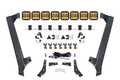 Diode Dynamics Jeep JK SS5 Sport CrossLink Windshield - Yellow Combo Lightbar Kit