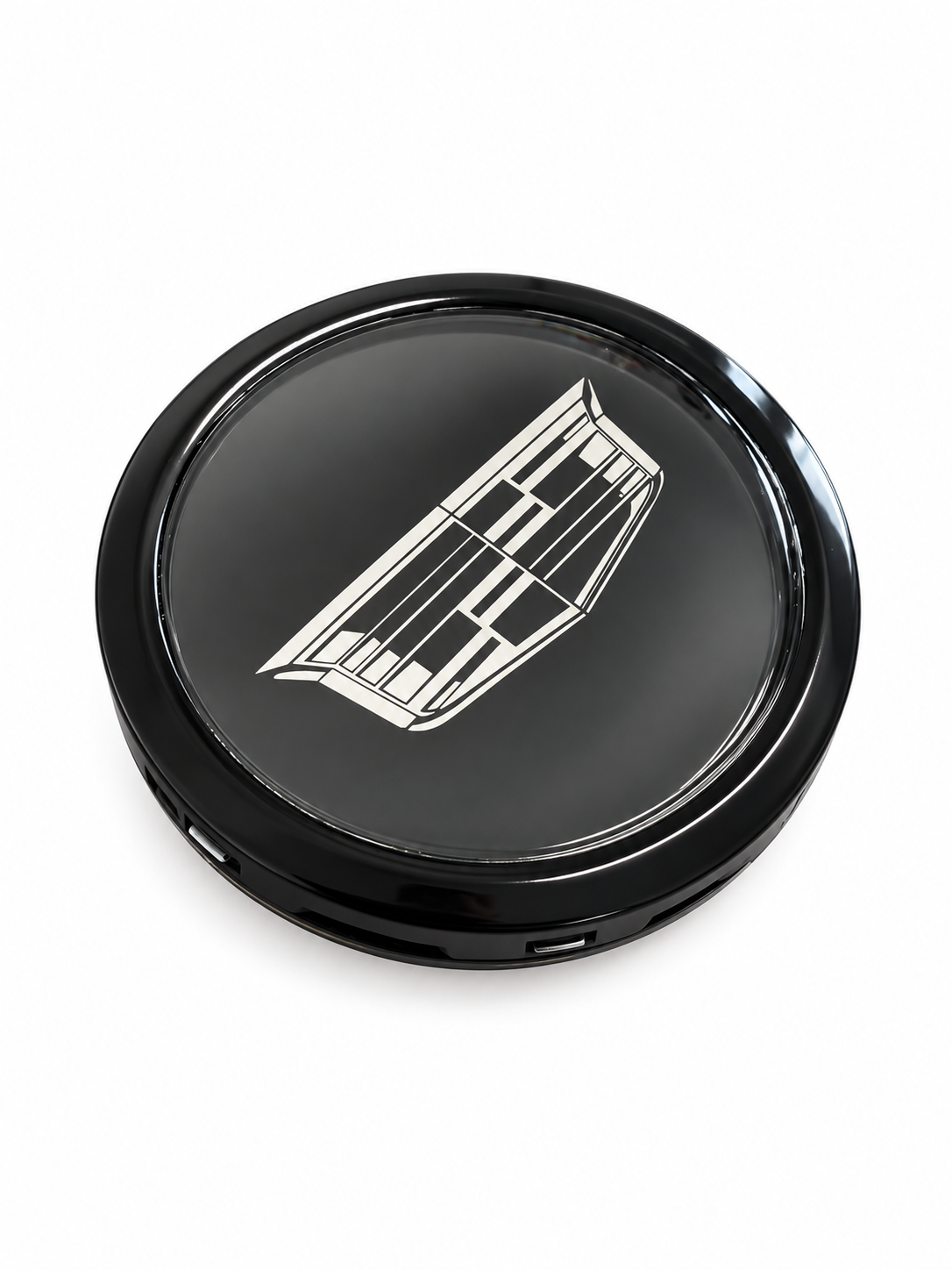 Vossen Monochromatic Cadillac Emblem Floating Center Caps - Black Trim