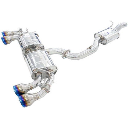 Invidia 2022+ Volkswagen Golf R MK8 76mm R400 Valved Cat Back Exhaust Rolled TI Tips