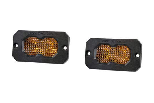 Diode Dynamics C2 2.0 Pro Yellow Flood Flush ABL (Pair)