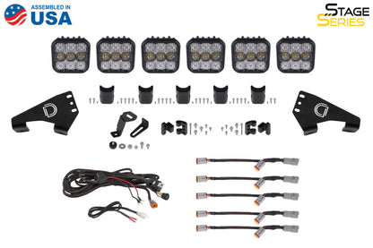 Diode Dynamics 20-Present Polaris RZR SS5 Sport CrossLink Roof - Yellow Combo Lightbar Kit